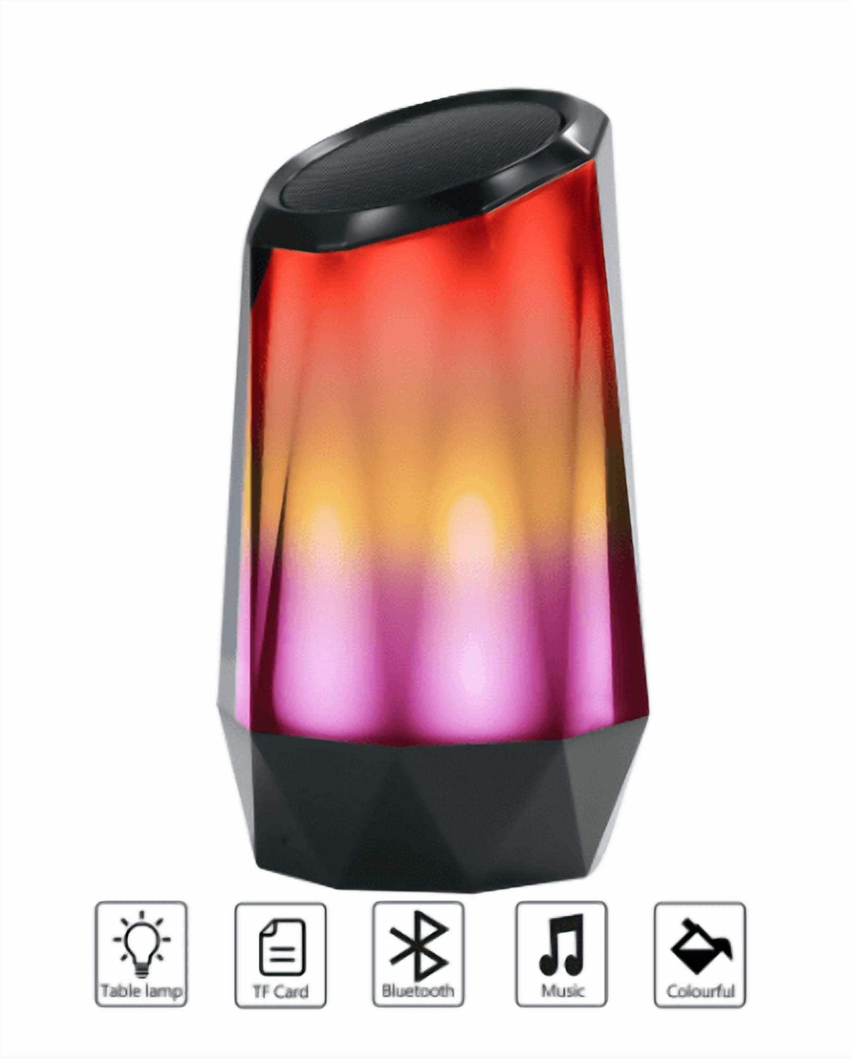 Portable Wireless Bluetooth Speakers 8 LED RGB Lights Modes BT5.0 Bocinas Bluetooth Stereo Sound Loud Volume Speaker with TF Card Slot,for iPhone/iPad/Android Valentines Day Gifts