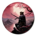 thumbnail image 2 of Designart "Samurais Resolve Asian Painting VII" Asian Oversized Wall Clock, 2 of 5