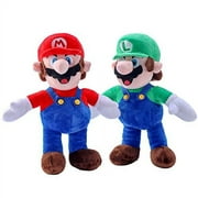 EQUASIS Super Mario Plush, Mario and Luiqi Plush Toys, Soft Stuffed Plush Toys,Set -13in