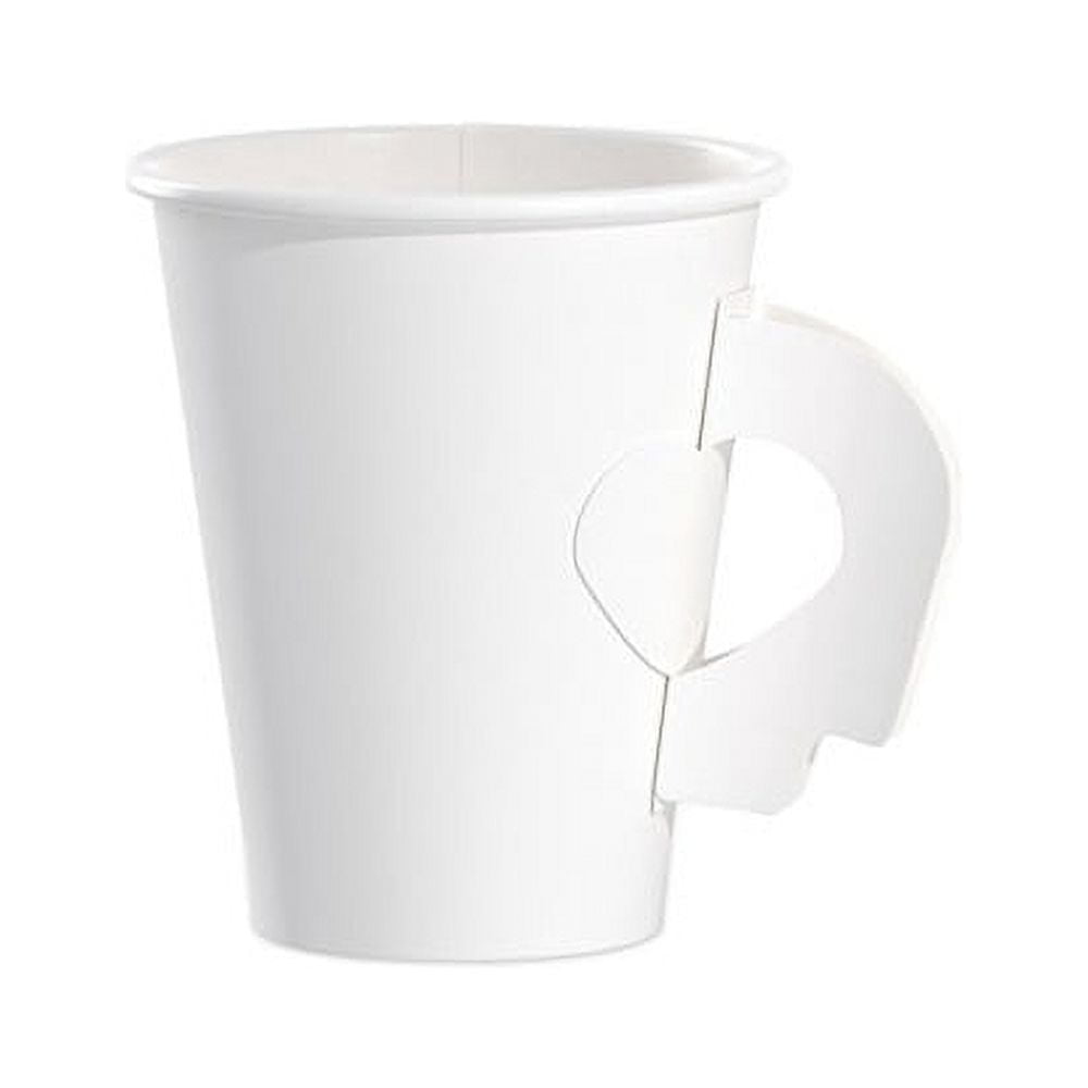 Choice White Hot Paper Cup Travel Lid with Hinged Tab for 10-24 oz.  Standard Cups and 8 oz. Squat Cups - 1000/Case