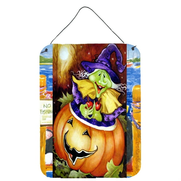 Carolines Treasures PJC1004DS1216 Bewitched and Glowing Halloween Wall or Door Hanging Prints 12x16 multicolor