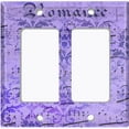 thumbnail image 6 of Metal Light Switch Plate Outlet Cover Purple Music Sheet Wallpaper Damask MUS003, 6 of 13
