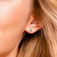 thumbnail image 4 of 3.00 Carat Stunning Bezel Setting Round Genuine Moissanite Wedding Stud Earrings for Ladies Solid 950 Platinum Push Back Studs Earring, 4 of 5