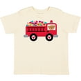 thumbnail image 3 of Inktastic Valentine Fire Truck Heart Bear Boys or Girls Toddler T-Shirt, 3 of 5