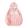 thumbnail image 3 of New York Empire State Hoodies for Women Fall Winter Long Sleeve Hooded Sweatshirt with Pockets Pullover Tops, 3 of 6