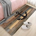 thumbnail image 5 of Bath Rugs Sponge Foam Absorbent Soft for Bathroom and Kitchen (47x18 inches),Flannel Mat Non Slip Bright 3D Print for Bedside and Living Room(Old Wooden Plank Anchor), 5 of 6
