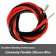 thumbnail image 3 of Shonsin Carrete de alambre de silicona calibre 10, 50 pies, negro, extremadamente flexible, cable automotriz de 10 AWG, 1050 * 0,08 mm, cobre trenzado estañado (5,3 mm2), alta temperatura, 392?/200? C, 3 of 5