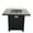 Black, variant on Mondawe 25" H x 30" W Steel Outdoor Fire Pit Table with Lid and wind guard