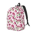 thumbnail image 2 of Balery Lilies Flowers Vintage Canvas Backpack for Men and Women - Large Capacity, Durable Travel Laptop Bag for School, Work, Hiking, and Outdoor Activities, 2 of 7