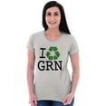 thumbnail image 3 of Recycle GRN Earth Day Save the Planet Womens Slim Fit Graphic Tee Brisco Brands X, 3 of 5