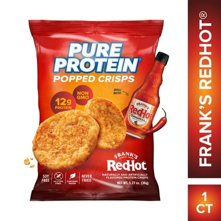 Pure Protein, Frank’s RedHot Popped Crisps
