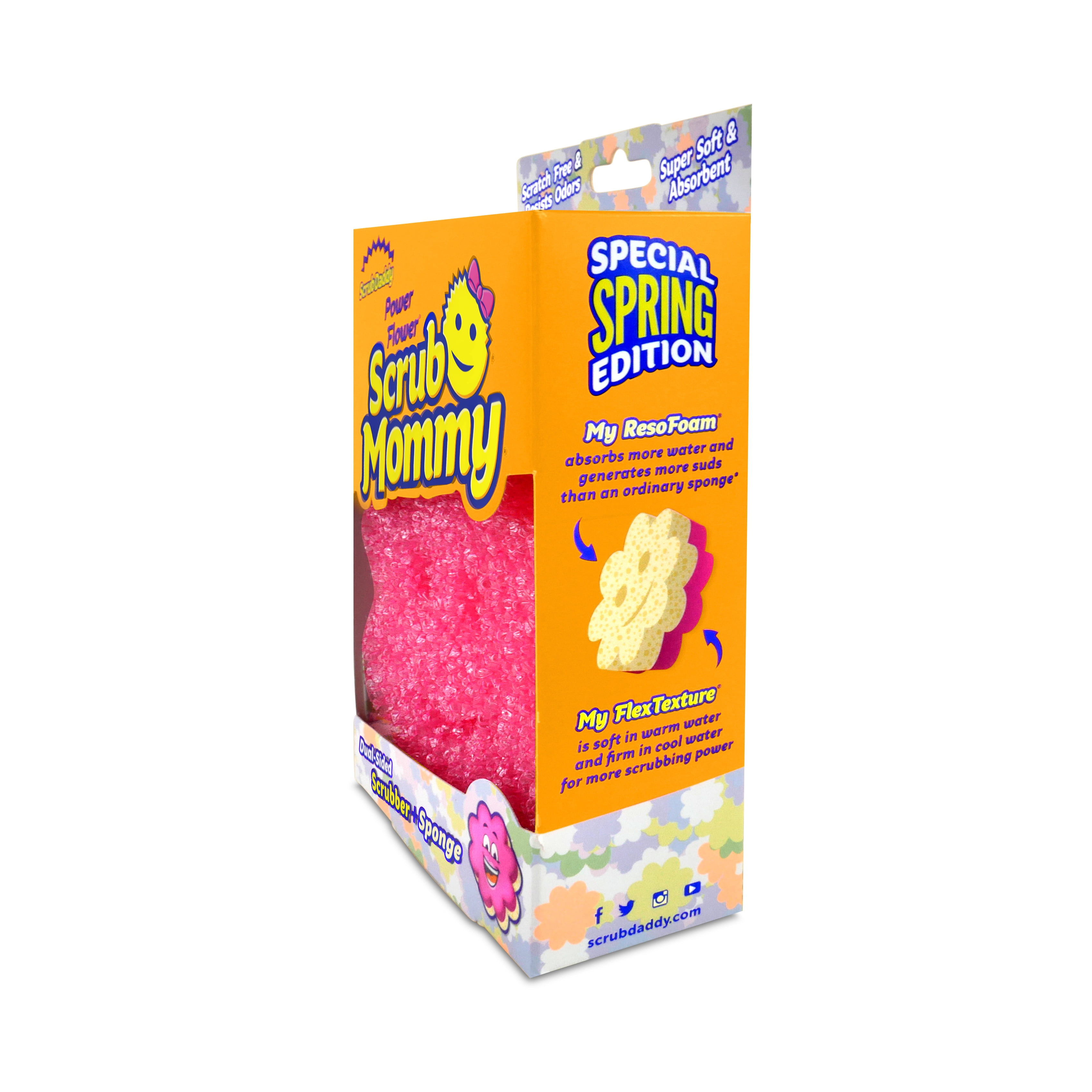 Scrub Daddy Scrub Mommy Power Flower Non-Scratch Cleaning Sponge