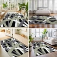 thumbnail image 4 of Area Rugs 4'x6'. Sage Green Black Geometric Carpet Runner Indoor Outdoor Rugs Home Decor Aesthetic, Modern Art Abstract Grey Line Non Slip Mats Washable Accent Rug for Living Room Bedroom, 4 of 8