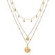 thumbnail image 1 of Collar Con Colgante De Letras De Cristal Para Mujer , De Oro Multicapa , Cadena , Gargantilla , Accesorios De Joyería, 1 of 4
