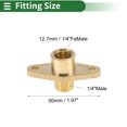 thumbnail image 2 of Adaptador de rosca interna externa de latón Unique Bargains 1/4" hembra x 1/4" macho 1.97" 2 piezas, 2 of 7
