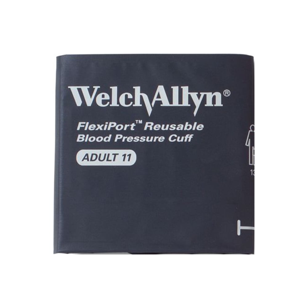 Welch Allyn REUSE-11-1SC FlexiPort Reusable Blood Pressure Cuff with 1-Tube, Screw-Type Connector, Adult, Size 11