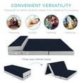 thumbnail image 4 of Best Choice Products 4in Thick Folding Portable Twin Tri-Fold Mattress w/ Carry Case, Washable Cover - Midnight Blue, 4 of 6