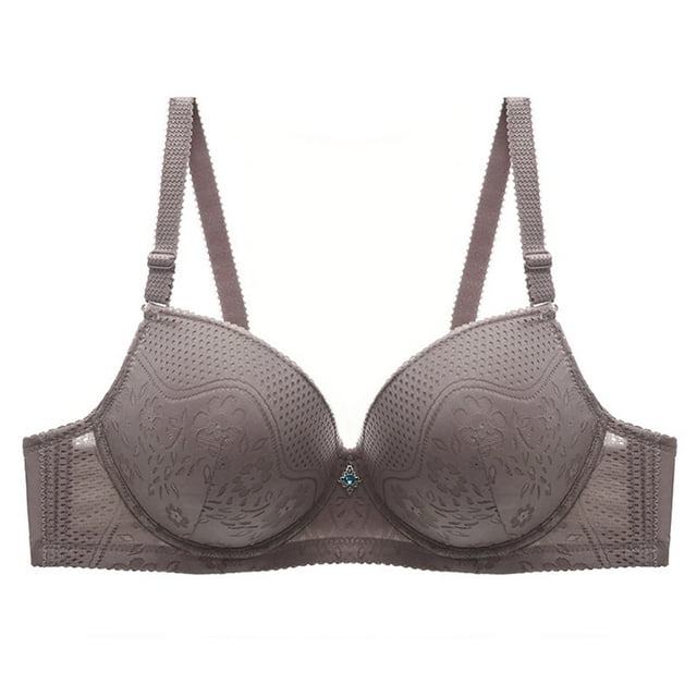 Htigea Soutien-Gorge à Armatures pour Femmes Bretelles Réglables Anti-Affaissement Soutien Élevé Lift Gris G