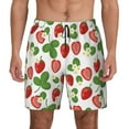 thumbnail image 2 of Picia Strawberry pattern Mens Swim Trunks with Compression Liner Stretch Beach Shorts Quick Dry with Zipper Pockets No-Chafing Board Shorts-3X-Large, 2 of 9