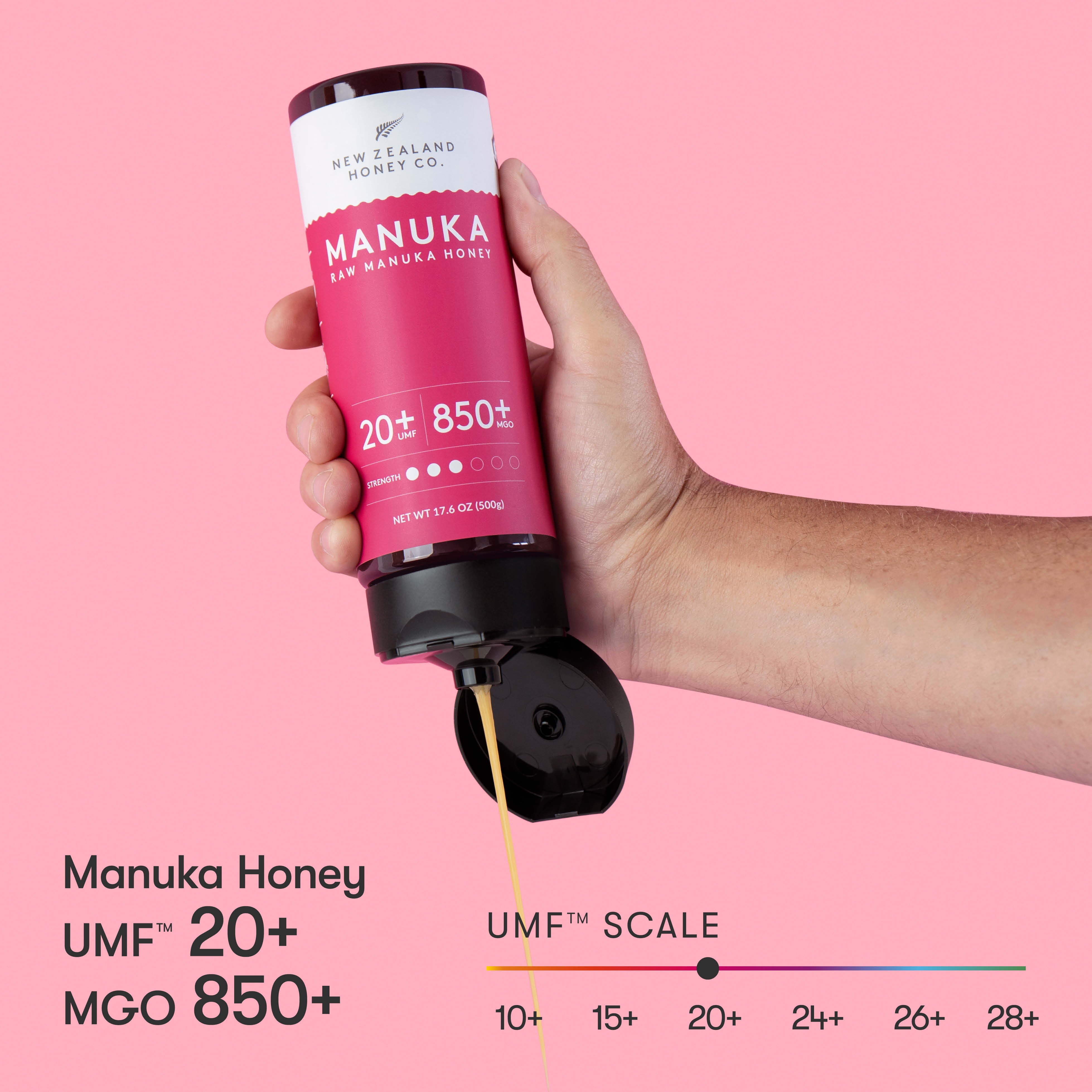 New Zealand Honey Co. UMF 20+ Squeezy | 500g | 17.6oz