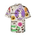 thumbnail image 3 of Haiem Dog Doing Yoga Printed Hawaiian Shirt for Men - Men’s Casual Beach Summer Shirts - Stretch Fabric with Modern Fit-Large, 3 of 9
