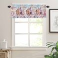 thumbnail image 7 of Christmas Candy House Tree Kitchen Curtains and Valances Set, Gingerbread Marshmallow Winter Snow Pink Rod Pocket Window Valance Window Curtain Panels for Living Room Bedroom, 27.5x24in, 3 Pieces, 7 of 7