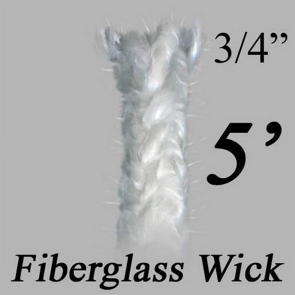 Wick It Up with US 3/4 Inch Round Fiberglass Wick Five Feet Kerosene Oil Lamps Lanterns Replacement Wicks Torch Wine Bottle Candle DIY Emergency Lighting Romantic Evenings Mood Lig