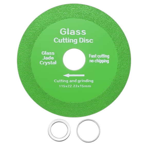Uxcell 1 Pack Glass Cutting Disc 4.5 Inch for Angle Grinder 7/8" Diamond Cutting Disc Ultra-Thin Saw Blade for Grinding