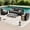 Gray, variant on Meetleisure Outdoor Rust-Proof Aluminum Frame 3-Seat Sofa, Suitable for both Indoor and Outdoor, Grey