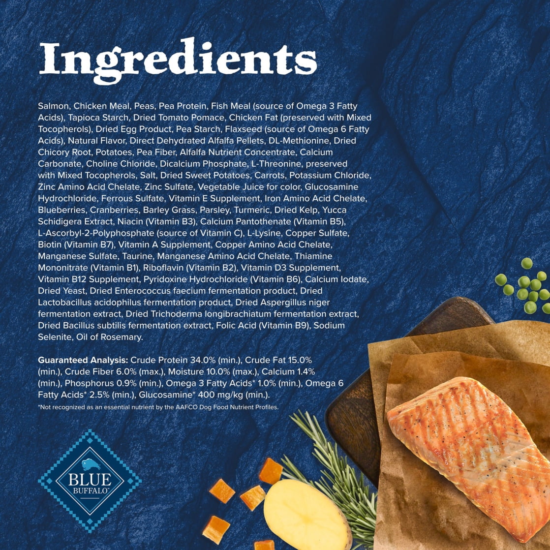 Blue Buffalo Wilderness Adult Grain-Free Dry Dog Food with Natural Ingredients, Salmon, 24-lb. Bag