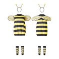 thumbnail image 4 of Disfraces de abeja para mujer, disfraz de abeja de Halloween para adultos y niños, disfraz de abejita, diadema con antenas, vestido, alas y calentadores de piernas, 4 of 5