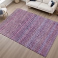 thumbnail image 6 of Addison Rugs Mayfield Premium Machine Washable Transitional Stripes Purple Rectangle Rug, 3' x 5', 6 of 6