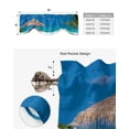 thumbnail image 5 of Beach Palm Trees Blue Sea Window Curtain Kitchen Cabinet Coffee Tie-Up Valance Curtain Rod Pocket Short Curtain, 5 of 6