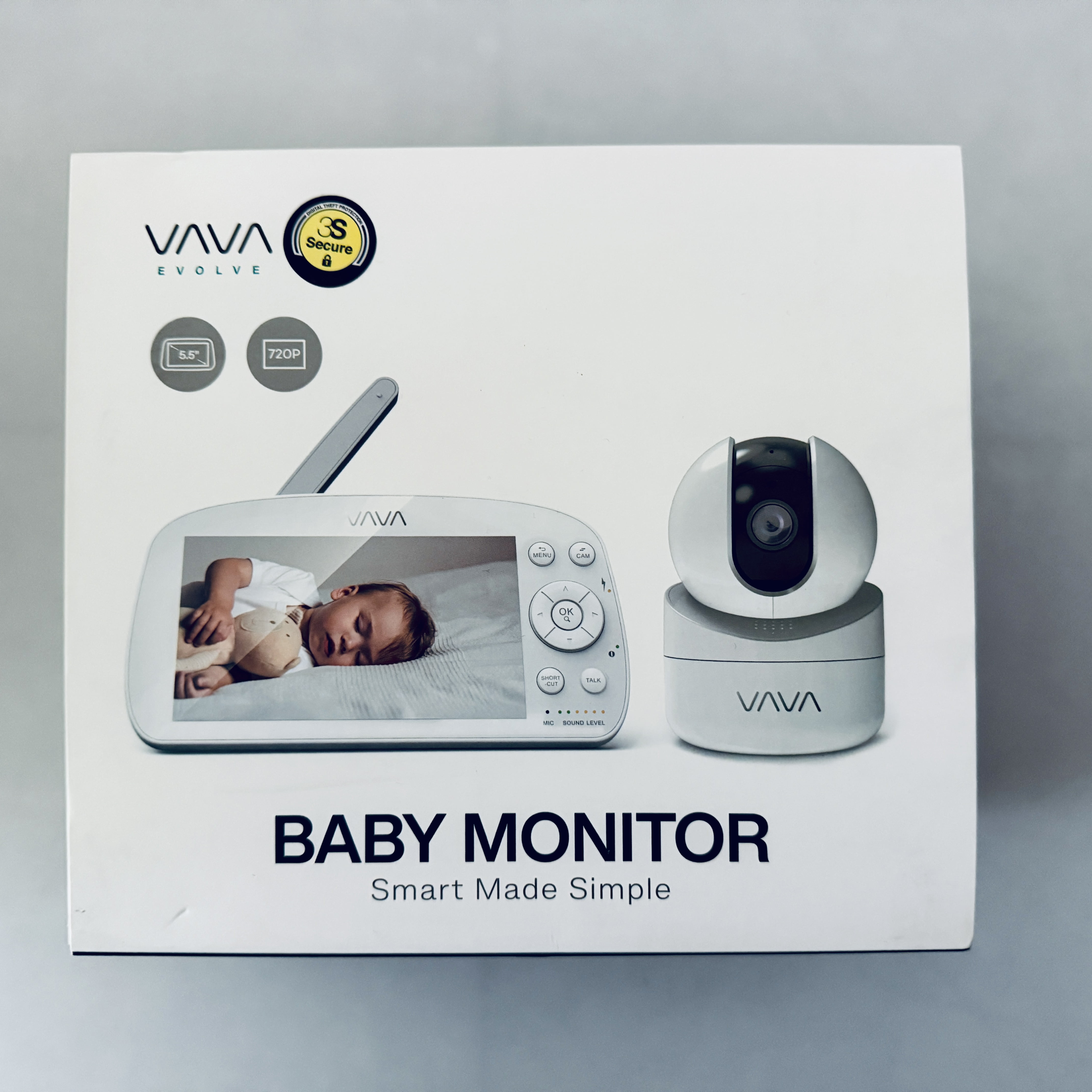 VAVA 720P HD Video Baby Monitor with Night Vision, Zoom/Pan