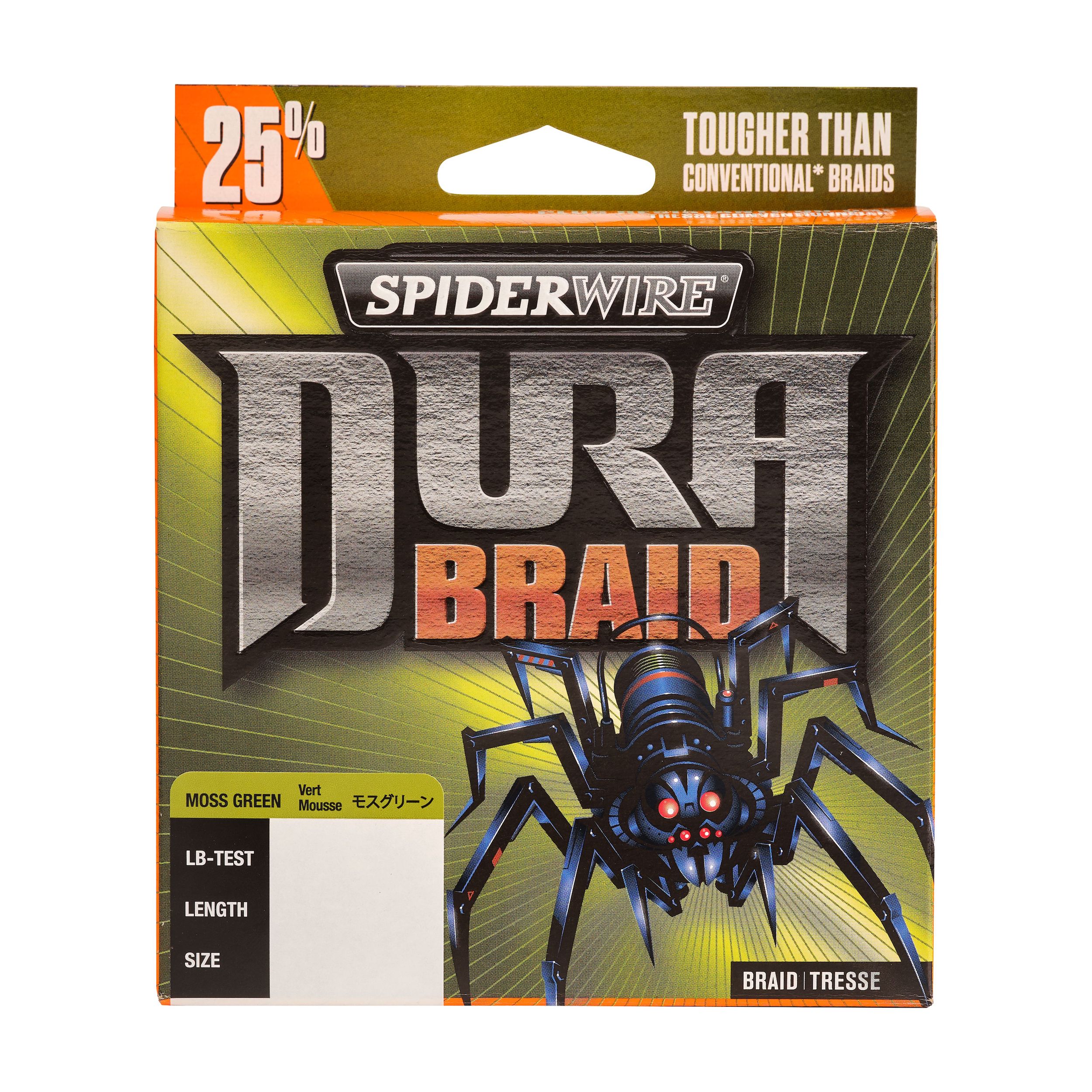SpiderWire DuraBraid Fishing Line, Moss Green, 10 lb Test Strength, 500 yd