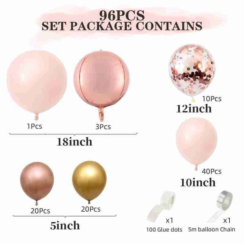 Details about   Balloons Arch Kit Set Garland Rose Gold for Wedding /BirthdayBaby Shower/ Party 
