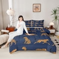 thumbnail image 4 of Castle Fairy Adults Cheetah Wildlife Full Size Comforter Sets,Woodland Animal Bedding Sets, 4 of 8