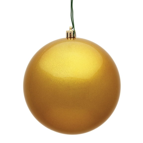 Vickerman 4.75" Honey Gold Candy Ball Ornament, 4 per Bag