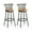 2 pack, variant on Homy Casa Adjustable 24" or 29" Swivel Counter Height Bar Stools Set of 3 with Backrest, Brown