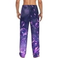 thumbnail image 3 of Daiia Purple Bubble Abstract Art Men's Sleep Pant with Pockets and Drawstring,Pajama Pants-XX-Large, 3 of 9