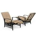 thumbnail image 2 of SUNCROWN Outdoor Recliner Patio Adjustable Lounge Chair with Brown Thick Cushion, 2 of 9