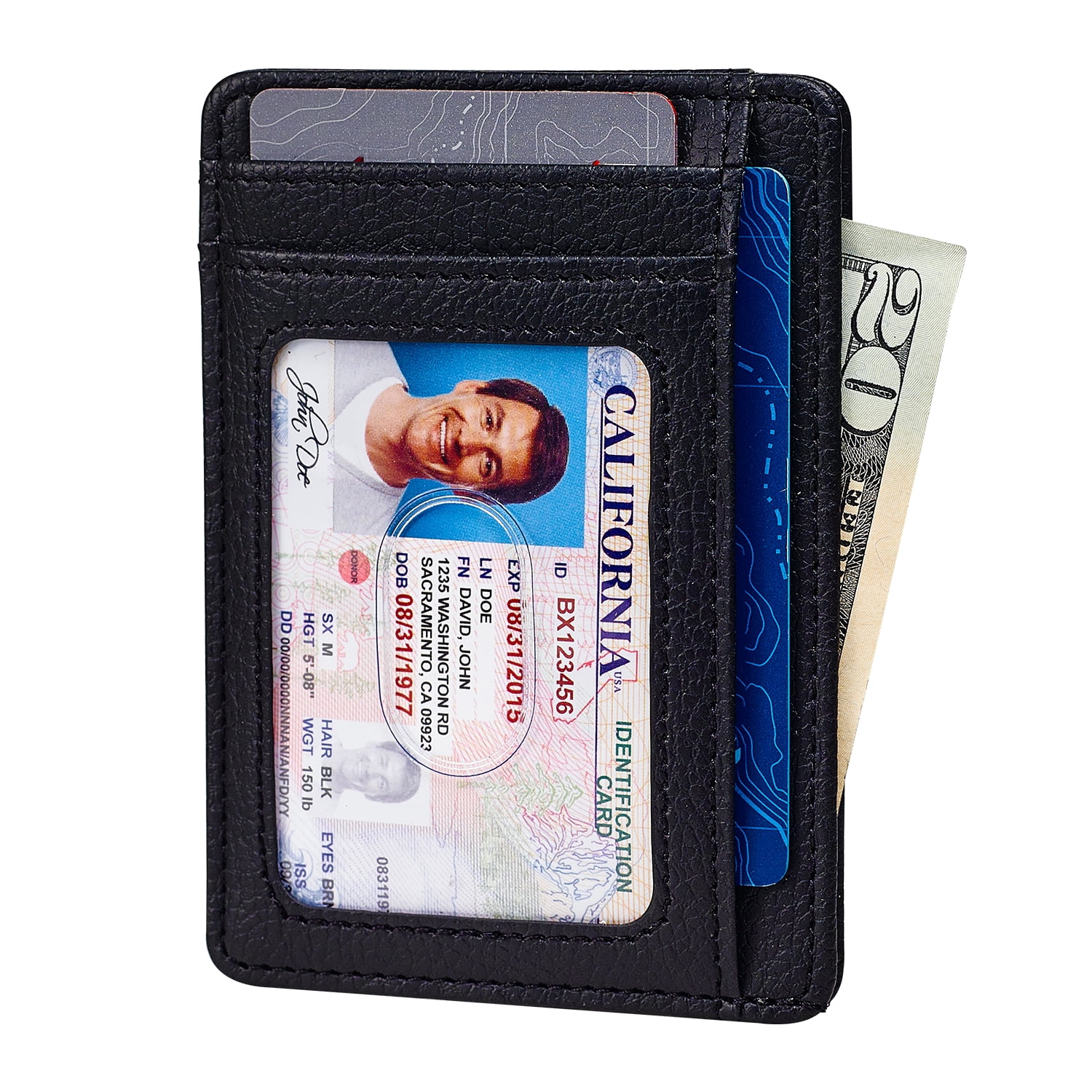 Lock Wallet As Seen on TV Amazing Slim RFID Black Leather Wallet Fraud Protect 