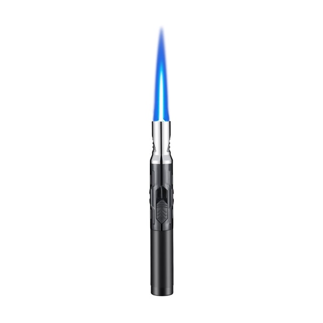 Red Flame Torch Lighter With Refillable Butane Gas, Jet Fire Lighter For Kitchen Culinary Grill Camping Diy Projects, Windproof Design For Reliable Ignition In Various Conditions