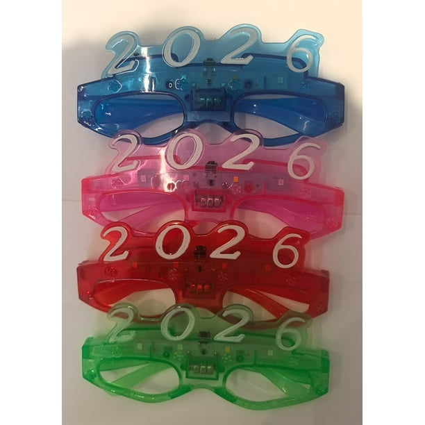 8 gafas luminosas para fiestas, regalos de 2026, gafas LED que brillan en la oscuridad, para decoración de Nochevieja, gafas de sol intermitentes para cumpleaños, graduaciones y conciertos al aire l