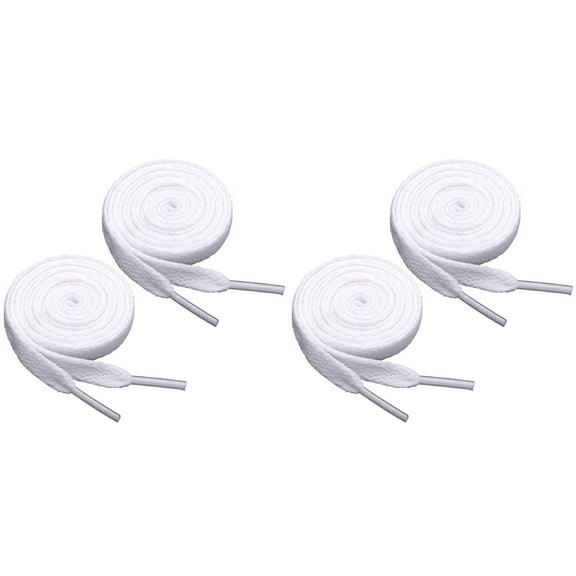 2PCS 8Mm Flat Laces White Boys and Girls Shoes Suitable for Sports and Leisure Mountaineering Basketball Shoes Home Decor