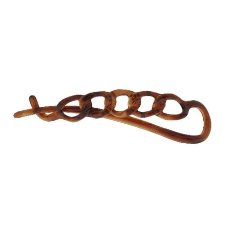 - CARAVAN® NON METAL CHAIN SLIDE BARRETTE MADE OF CELLULOID ACETATE IN TORTOISE SHELL