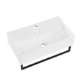 thumbnail image 3 of Claire 22" Wall-Mount Bathroom Sink with Black Towel Bar, 3 of 13