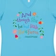 thumbnail image 4 of Inktastic She is Fierce Funny Shakespeare Quote Women's V-Neck T-Shirt, 4 of 5