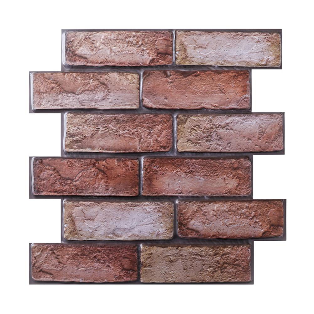 3D Tile Sticker PVC Wall Decal Removable Faux Bricks Stick On Home Decor 30*30CM 