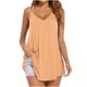 thumbnail image 1 of Tops Casuales sin Mangas para las Mujeres de la Moda Color Sólido Cuello en V Cómodo Suelto Camiseta sin Mangas Blusa, 1 of 4